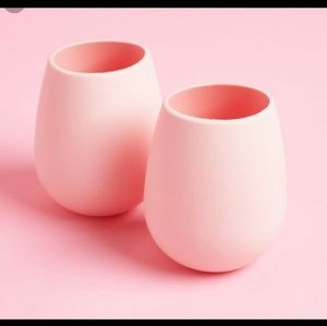 3 for $23 Odeme Pink Silicone Wine Glasses